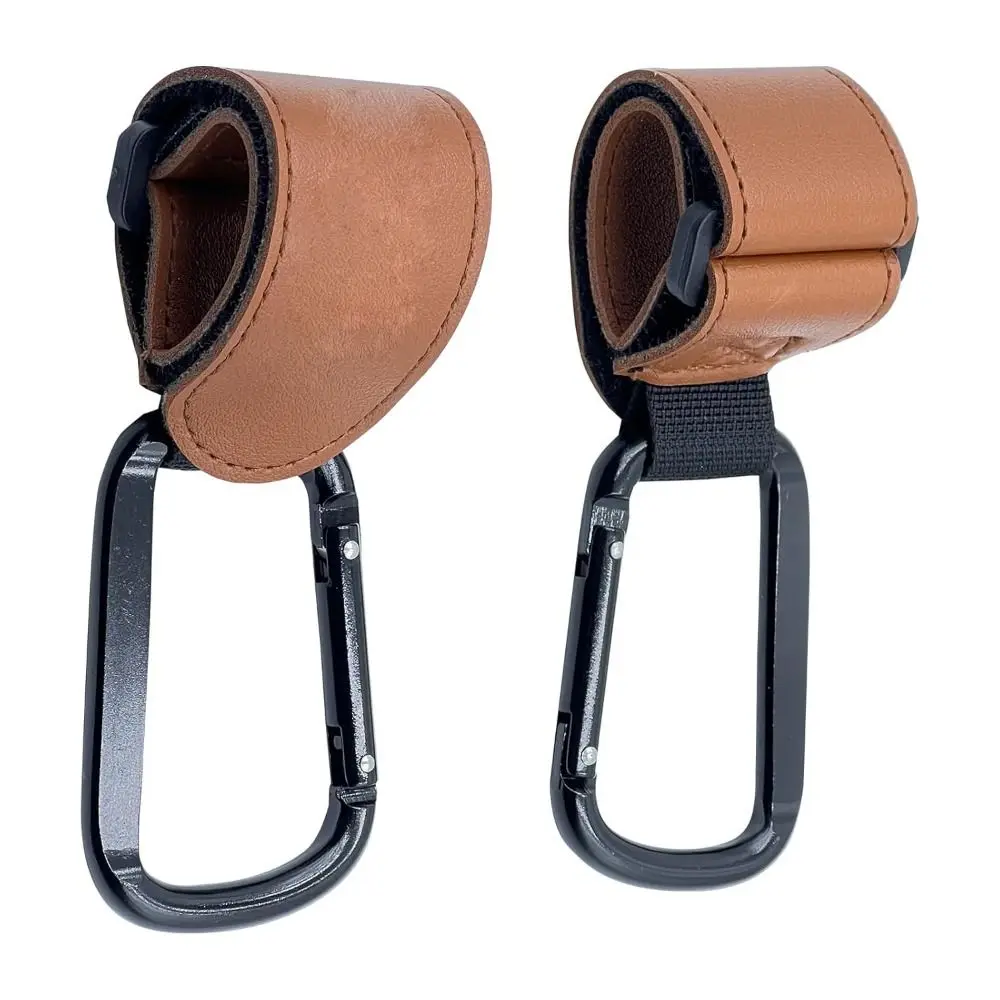 Crochets universels pour poussette Clips et crochets réglables marron pour Parents et voyageurs