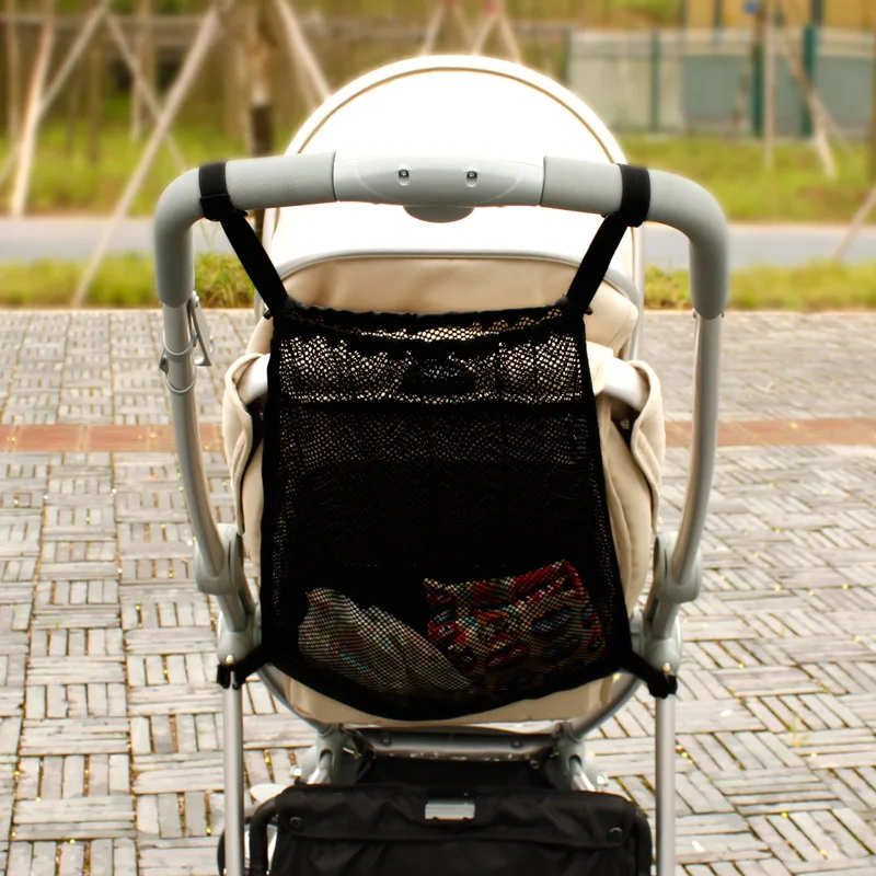 Organisateur poussette filet suspendu sac rangement landau accessoires bébé poussetteปลอดภัย pratique en maill