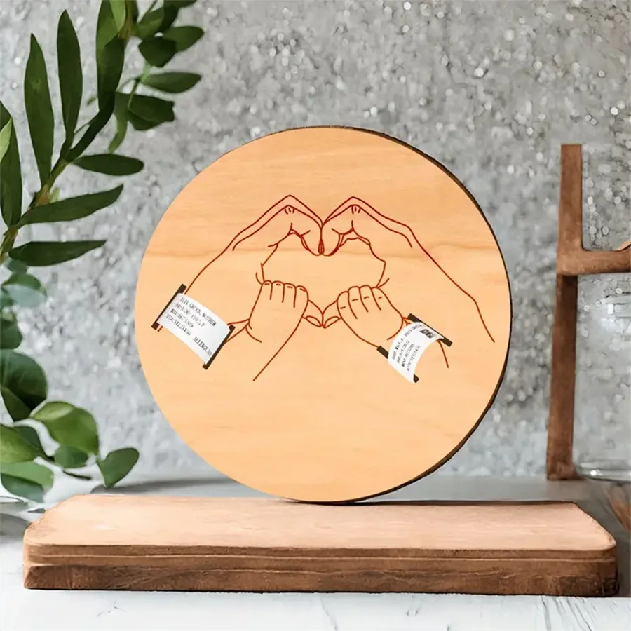 Portesouvenir gravé pour nouveauné accessoires de photographie nom personnalisé cadeau pour bébé cadeau du jou