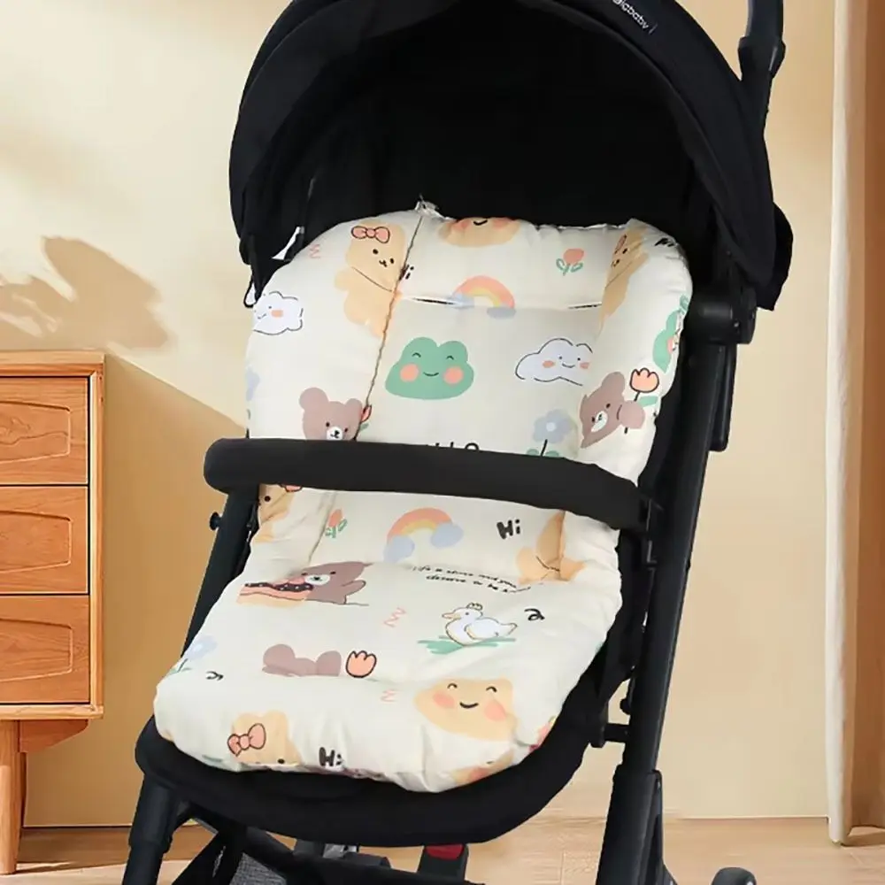 Coussin de siège de poussette bébé accessoire de voiture tissu doux motifs enfantins harnais de sécurité compa