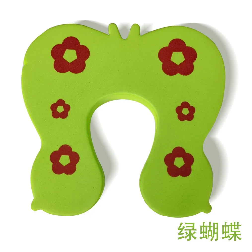 Arrêtoir de porte bébé en mousse douce design papillon floral sécurité enfant matériau hypoallergénique protec