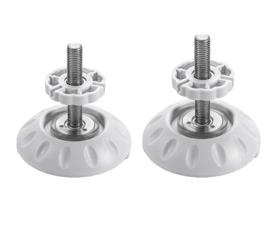 Ensemble de pieds réglables en plastique et métal ajustement de hauteur style moderne 2 pièces