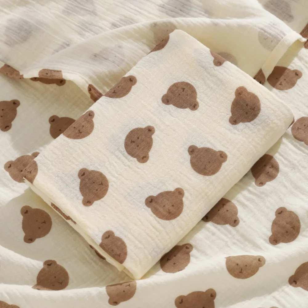 Couverture en coton muslinours ours printanier doux pour bébé lit de nounou sieste chambre à coucher design mo