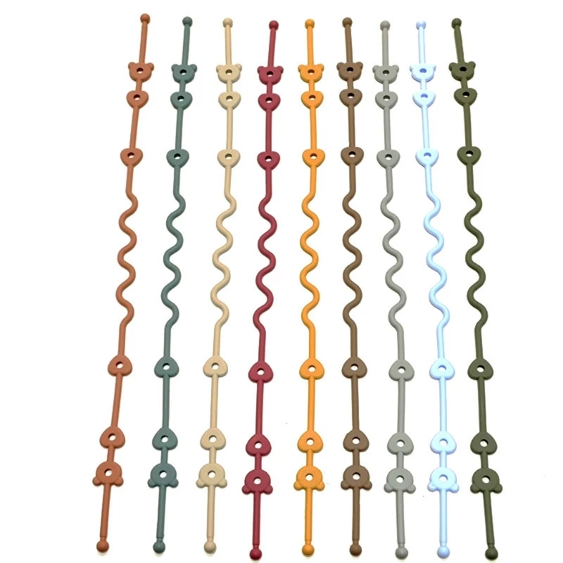 Ensemble clips décoratifs en plastique forme ondulée 9 couleurs variées usage domestique et créatif maintien s