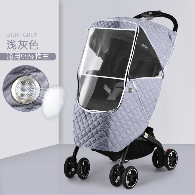 Housse de pluie universelle 2 en 1 pour poussette imperméable capuche chaude en coton accessoires bébé hiver l