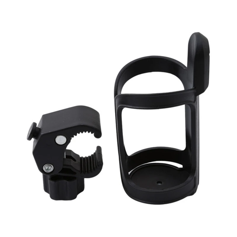 Portegobelet rotatif pour poussette et vélo accessoire bébé fixe sur tube sécuritaire en plastique noir univer