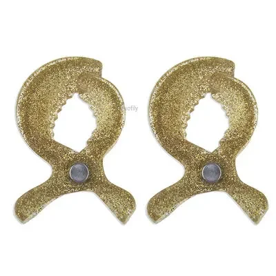 Accessoires poussette Clips bébé Fixes moustiquaire couverture 2PCS doré élastique sécurisant doux fixations