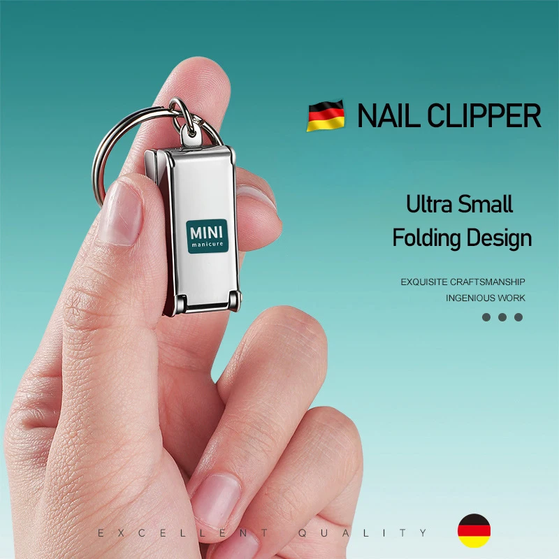 Ciseaux à ongles pliables et portables mini acier inoxydable accessoire de manucure bébé portable voyages dura