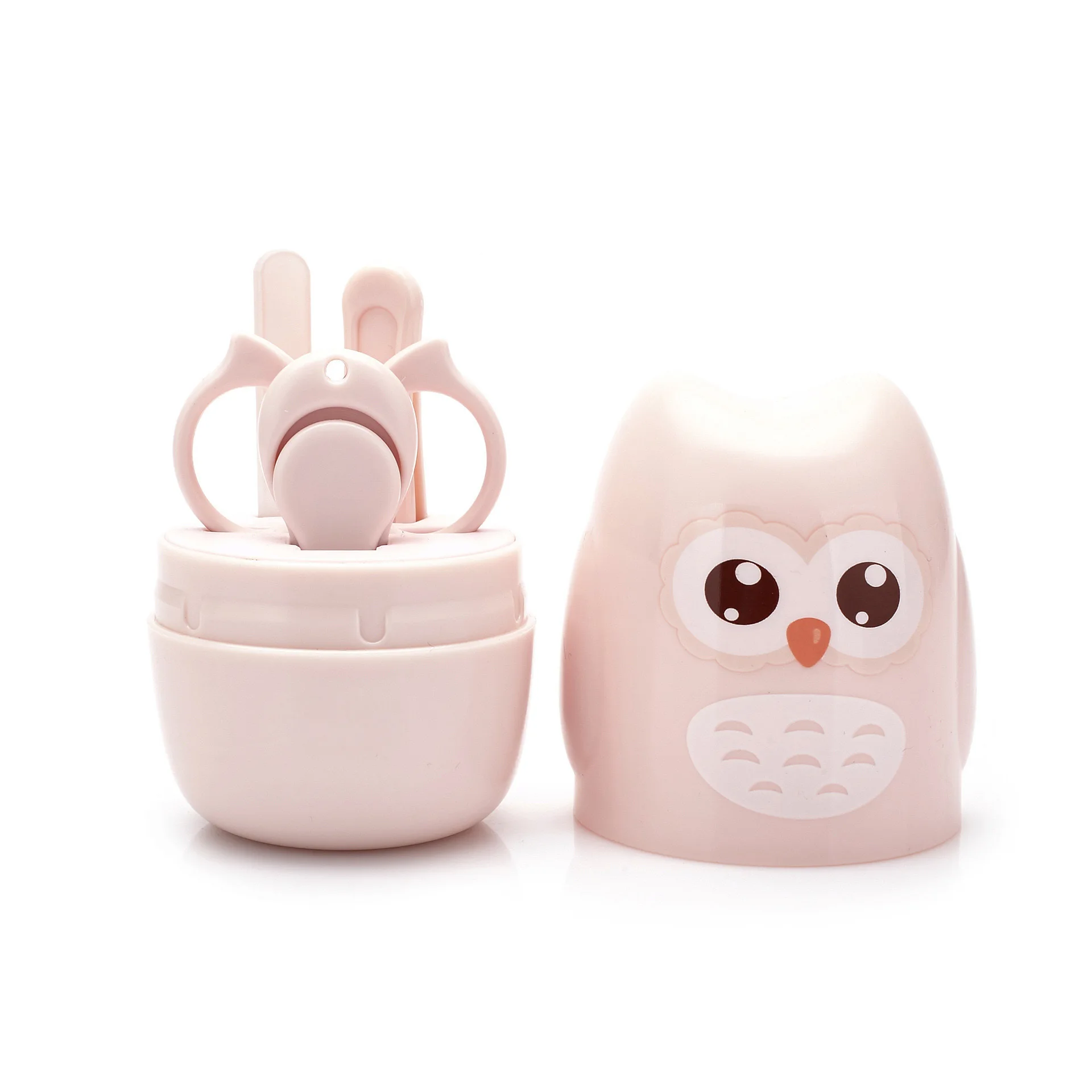 Gobelet enfants style chouette contenant pratique bébé design enfantin idéal pour hydratation ou snacks rose s