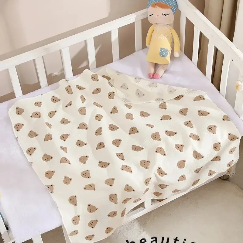 Couverture de réception en mousseline de coton pour bébé 80x80cm douce et hypoallergénique serviette de bain l
