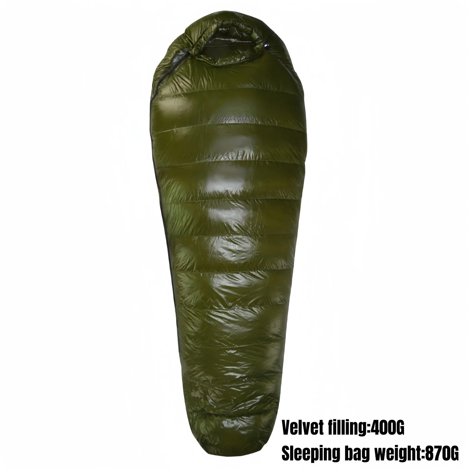 Sac de couchage en velours synthétique pour camping randonnée trekking portable hiver sac de rangement vert ol