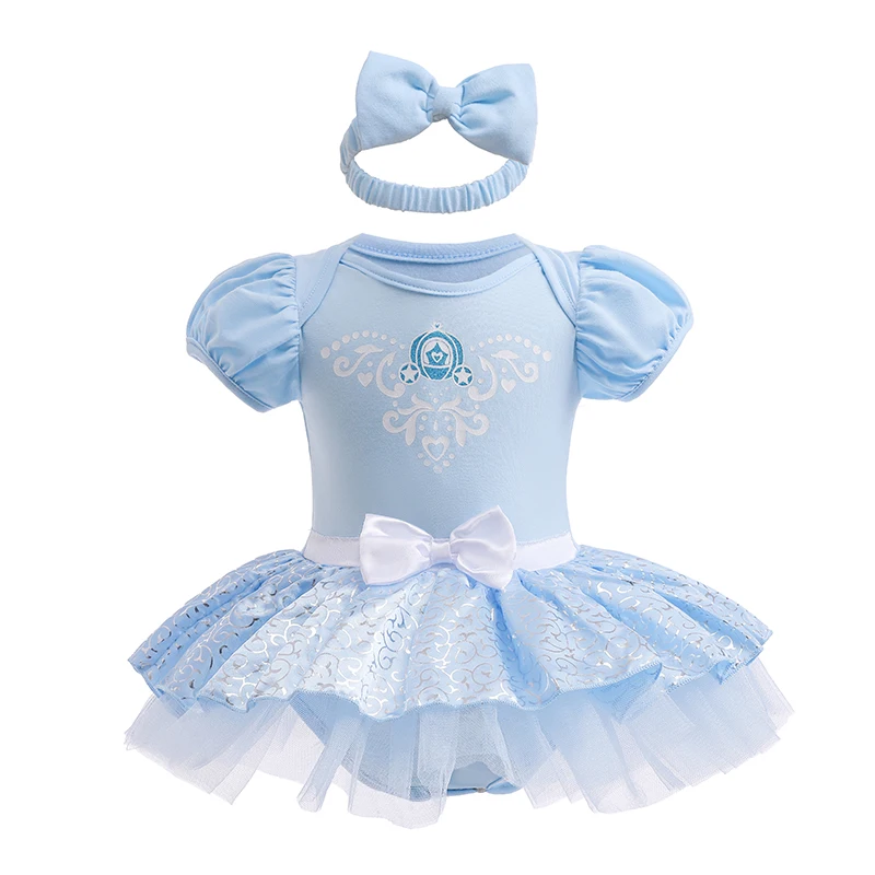 Robe princesse bébé fille robe danse fille costume princesse tulle bleu accessoires fille 01 ans Disney style 