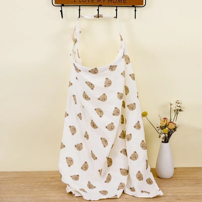 Couverture d'allaitement respirante en mousseline de coton pour bébé tablier d'intimité pour poussette 036 moi