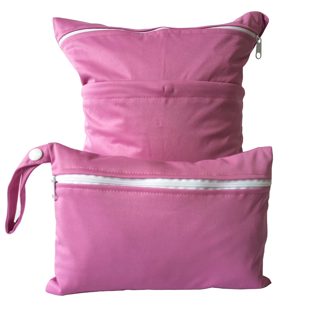 Ensemble de sacs à couches lavables polyester écoresponsable poussette bébé sac humide zippé design moderne ro