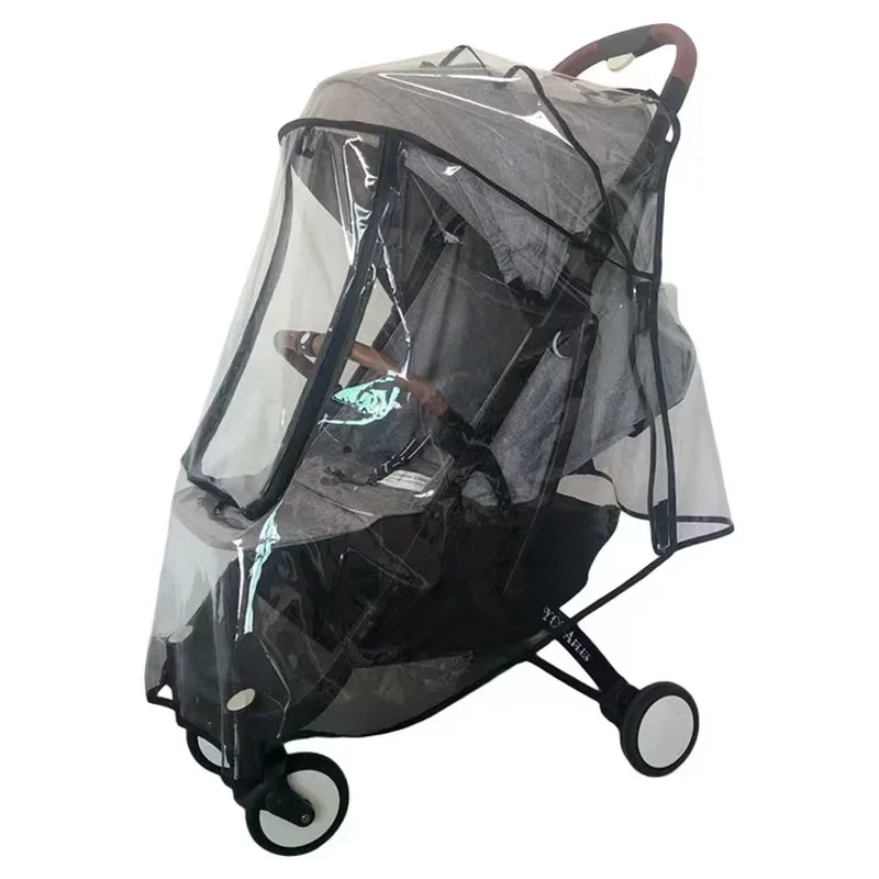 Housse de pluie universelle transparente pour poussette voiture bébé imperméable parevent paresoleil respirant