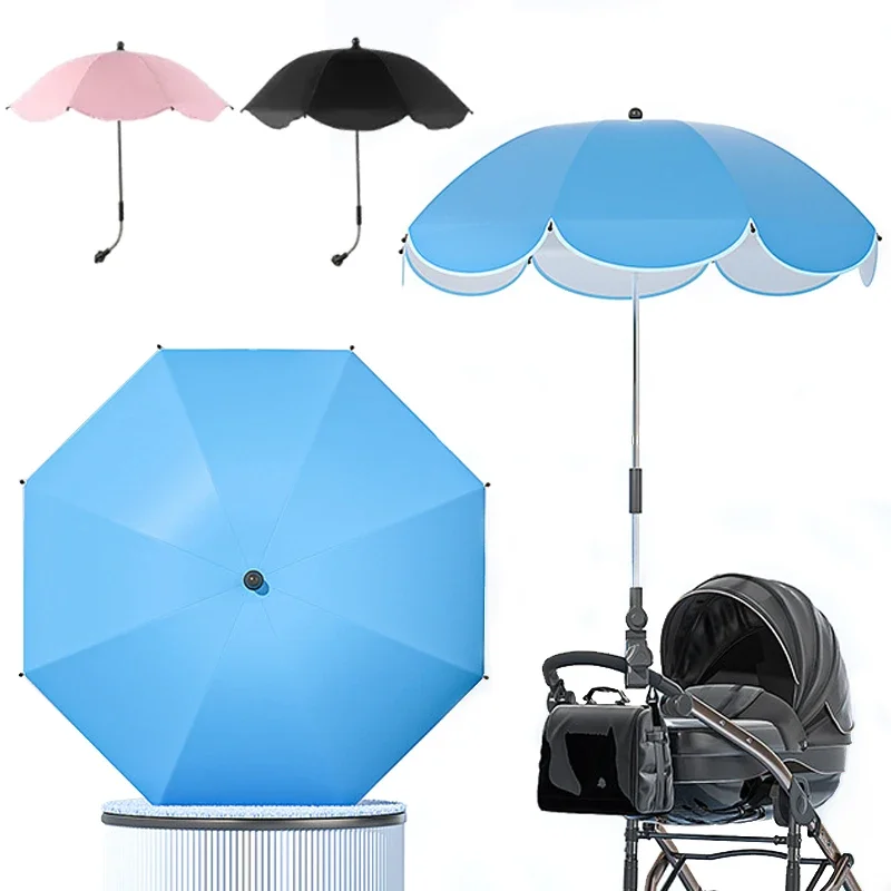 Parasol Universel pour Poussette bébé Paresoleil Régulable Protection UV Accessoires bébé Portable Pratique Qu