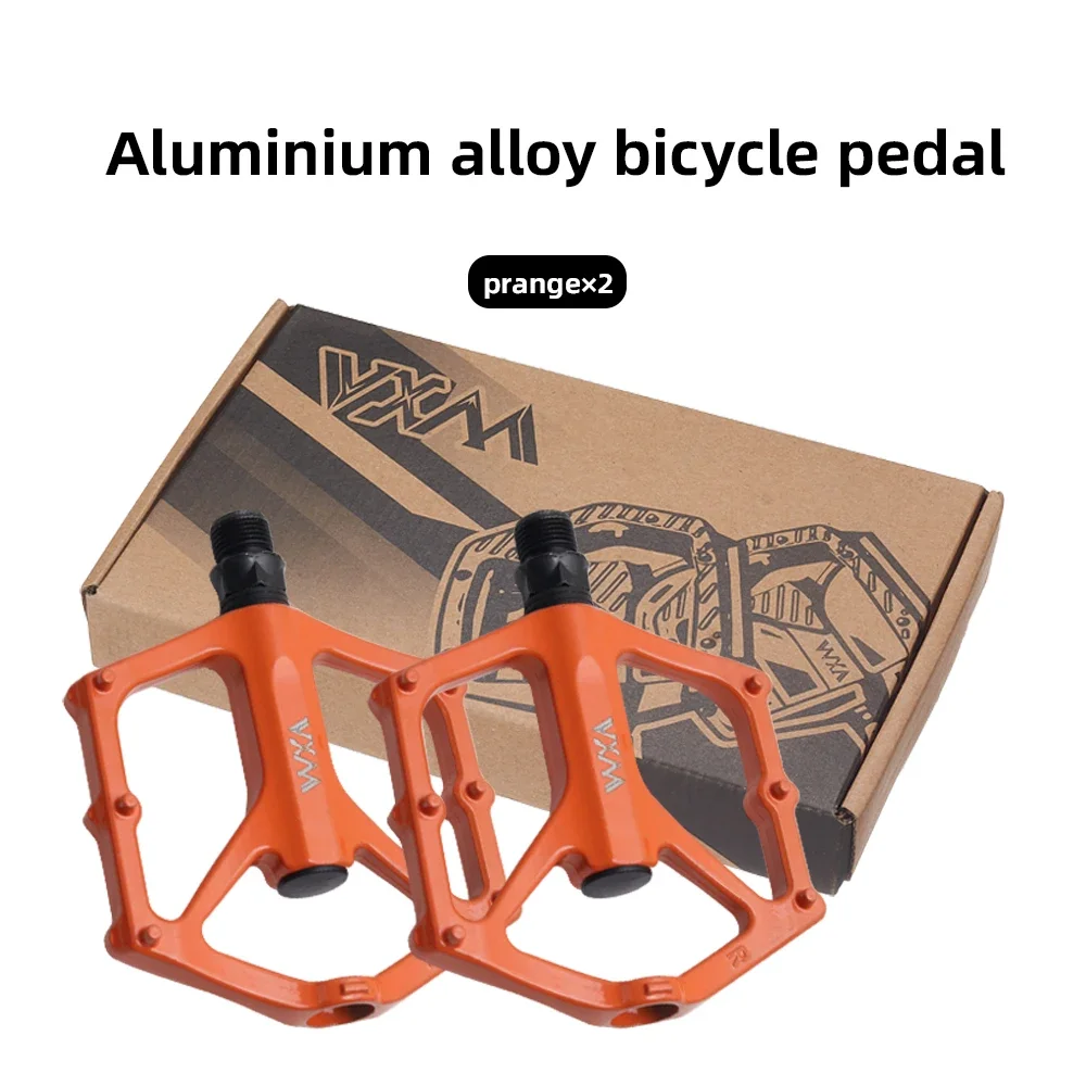 Pédale de vélo en alliage d'aluminium ultralégère usage cyclisme BMX VTT route enfants orange vif
