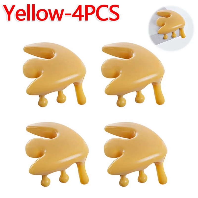 4 Pièces ProtègeCoin Sécurité Mousse Adhésive pour Meubles Bureau Maison Jaune Design Moderne