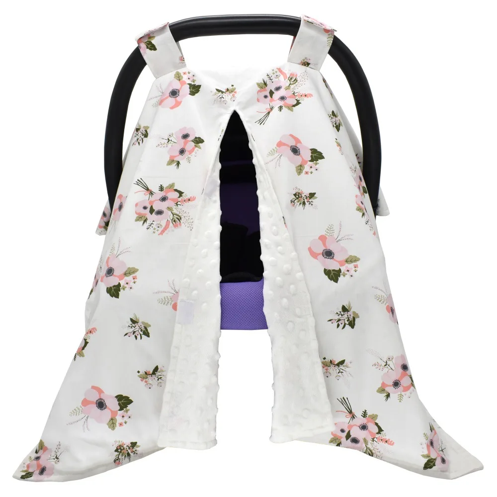 Housse siège auto bébé protection intimité allaitement floral coton