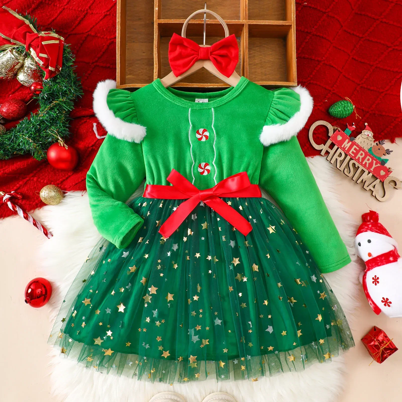Robe de soirée pour filles 16 ans ensemble 2 pièces robe Noël coton
