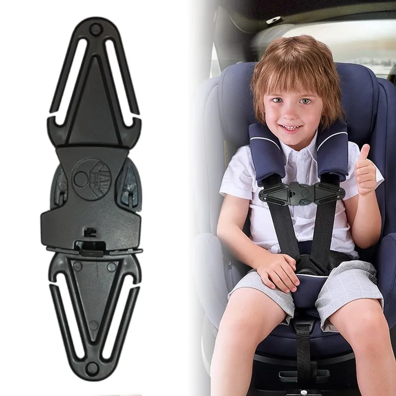 Ceinture de sécurité voiture bébé clip positionnement ABS noir renforcement siège fixation ajustement poussett
