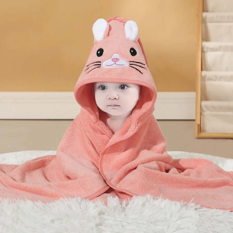 Serviette de bain bébé nouveauné capuche dessin animé multicolore doux 安全 confort usage quotidien poussette ac