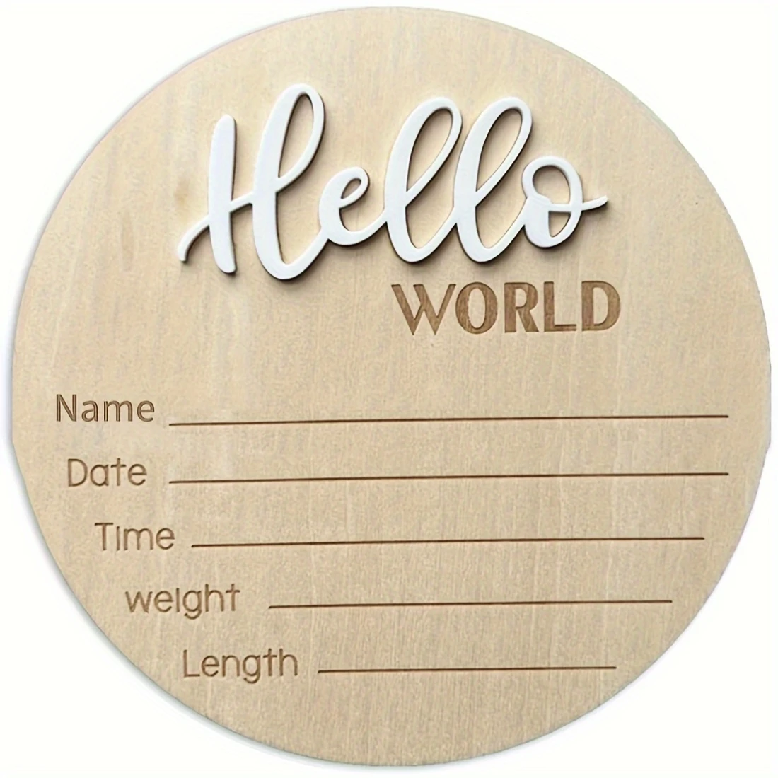 Panneau d'annonce bébé en bois signe de bienvenue personnalisable