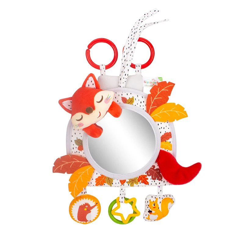Miroir de jeu pour bébé avec anneau de dentition accessoire de poussette jouet d'éveil cadeau nouveauné
