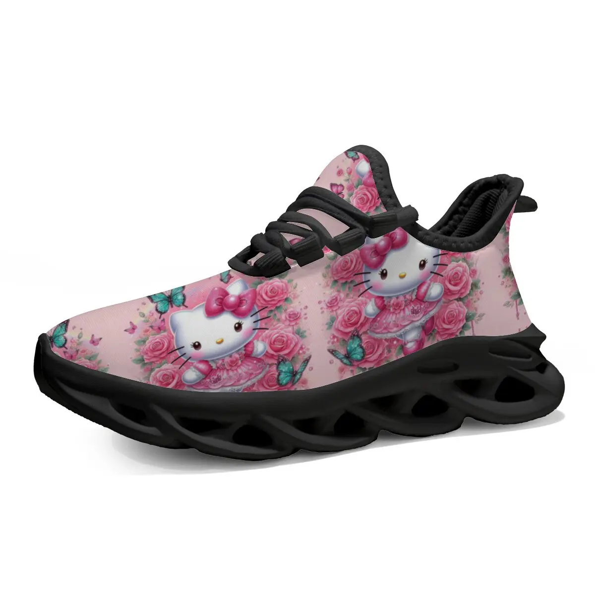 Chaussures sport Hello Kitty pour filles baskets en tissu respirant