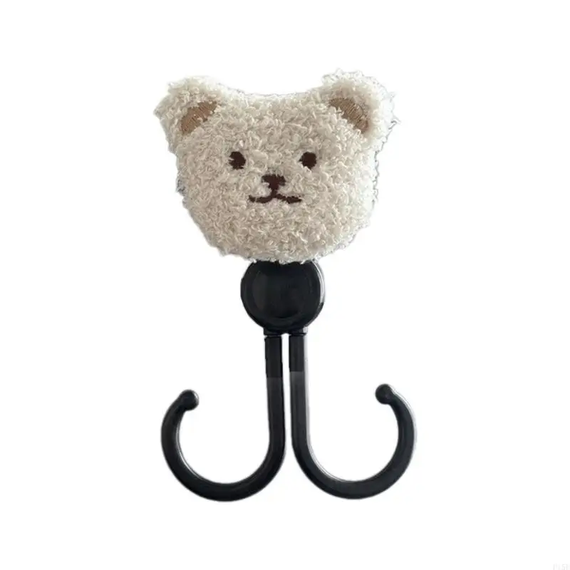 Portemanteau en forme d'ours en peluche pour enfants accessoire de chambre bébé déco murale sécuritaire