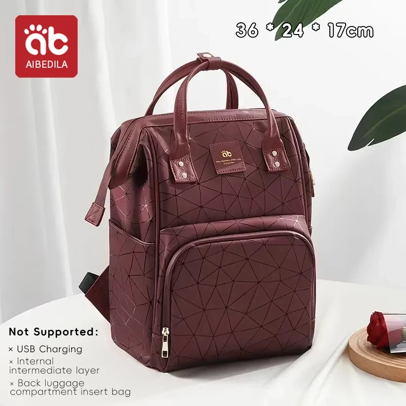 Sac à dos AIBEDILA imperméable pour maman grande capacité bébé femmes enceintes portage quotidien style modern