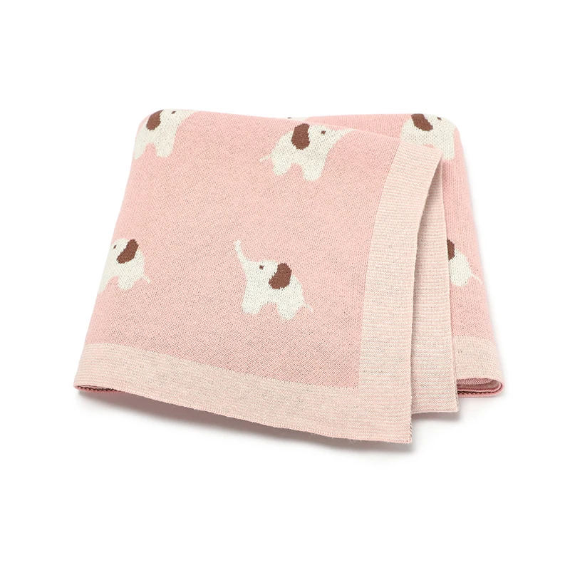 Couverture bébé coton doux à carreaux Lange émaillotage poussette Élèphant mignon 90x70cm Multifonctionnel 036