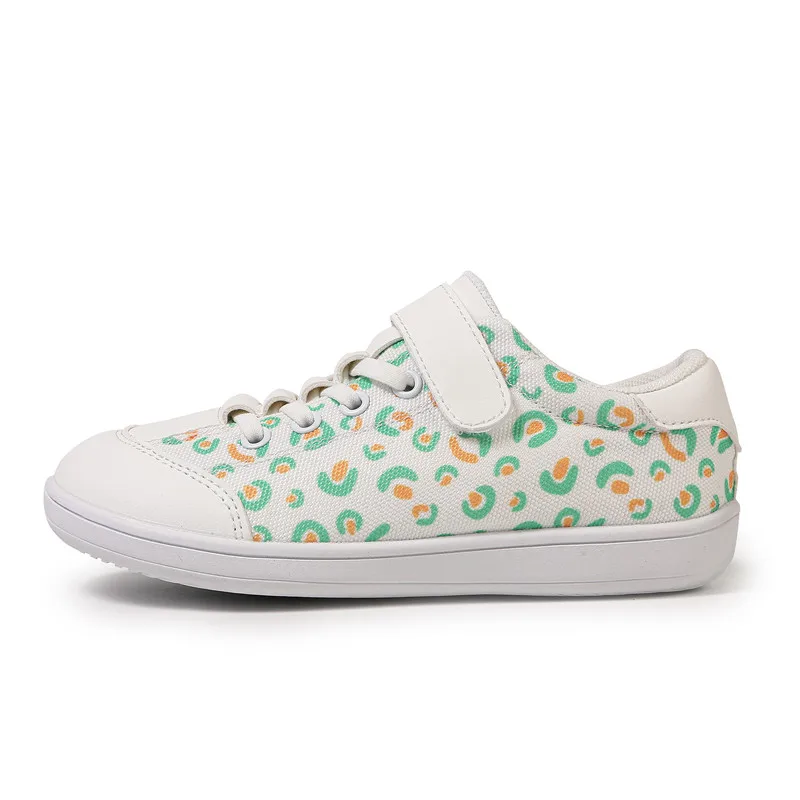 Baskets enfants décontractées sportives mode moderne motif animalier vert orange conforturable semelle durable
