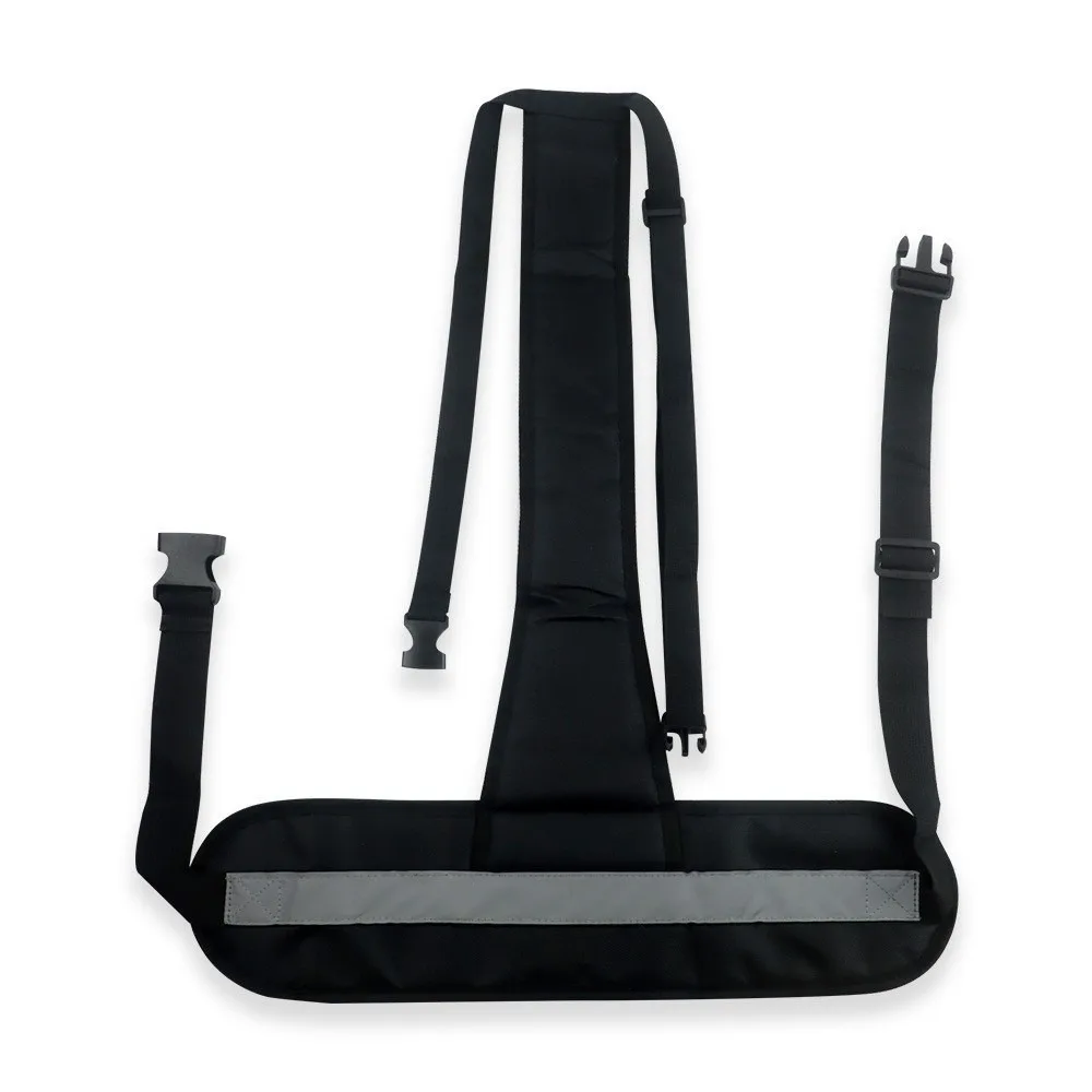 Ceinture de sécurité ajustable pour fauteuil roulant bébé antidérapante coussin confort noir
