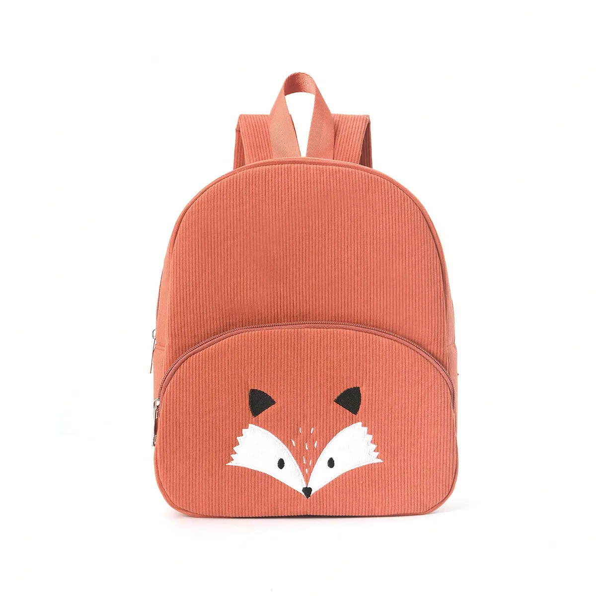 Sac à dos enfant dessin animé renard mignon kawaii sac à dos en velours côtelé portable grande capacité sac à