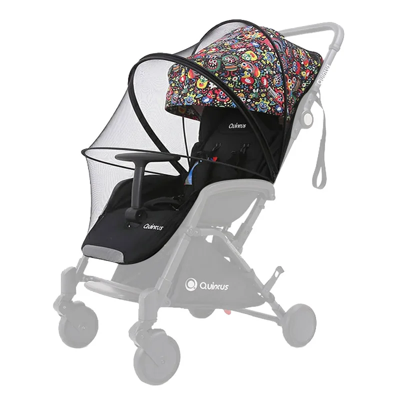 Moustiquaire poussette compatible Cybex Priam Bugaboo Stokke matériaux respirants protection UV zips doubles s