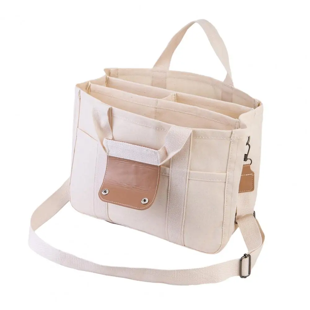 Sac fourretout en toile avec poignée sac maman compartiment multiple sac cosmétique étanche stockage de poudre