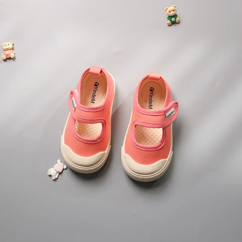 Chaussures de Marche Bébé Enfant Fille Garçon Tissu Respirant Semelle Caoutchouc Velcro Fermeture Élastique