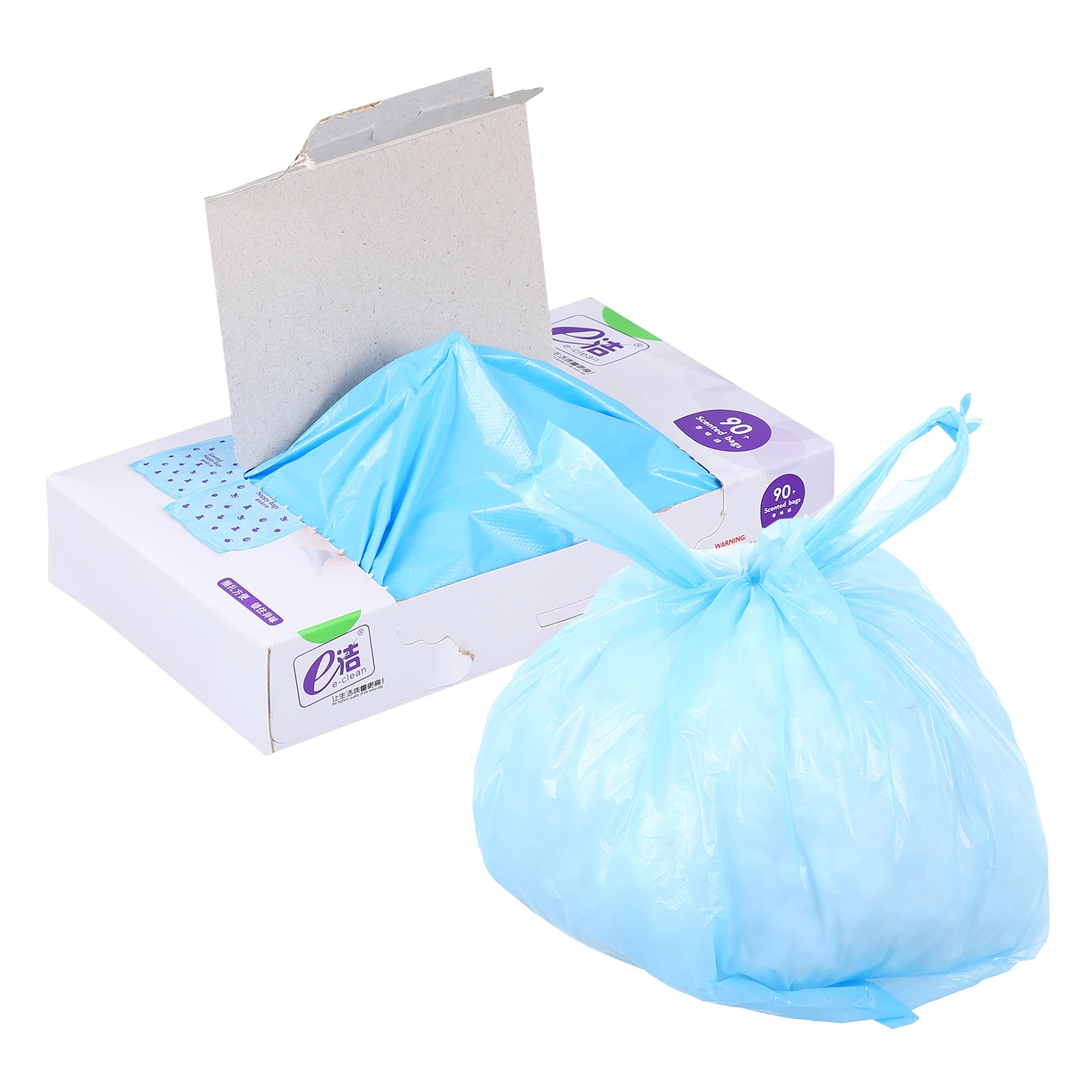 Sacs à couches jetables parfumés 90 pièces boîte coulissante sacs de collecte écologiques hypoallergéniques po