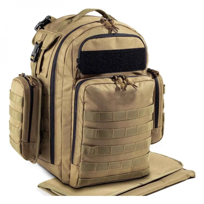 Sac à langer pour papa sac à dos militaire avec matelas à langer pochette étanche et isolant pour bébé qualité