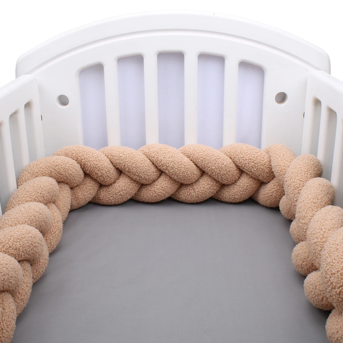 Protecteur de lit bébé tressé doux hypoallergénique pour安全 nursery 200cm protecteur de lit bébé fille garçon s