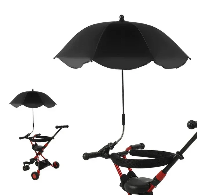 Parasol poussette bébé protection UV universel imperméable ajustable design moderne sécurité enfant portée fac