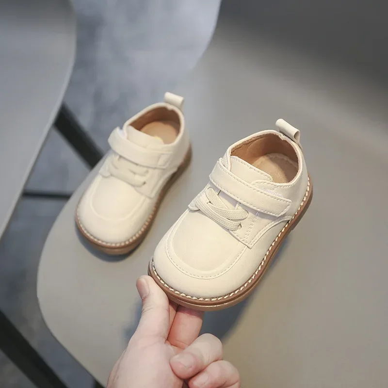 Chaussures bébé style décontracté microfibre beige scratch confortables 13 ans