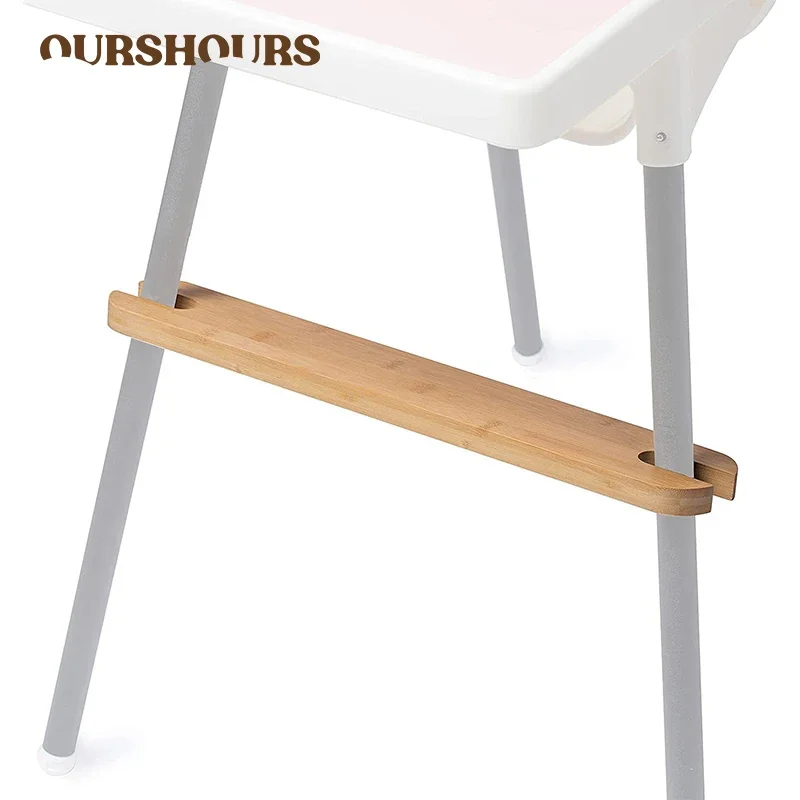 Chaise haute bébé bambou OURSHOURS design moderne reposepieds naturel