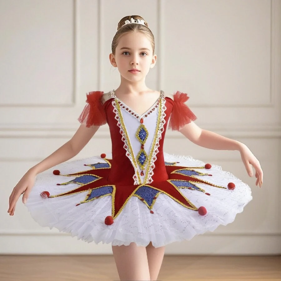 Tutu mère et enfants robe danse ballet justaucorps polyester stretch