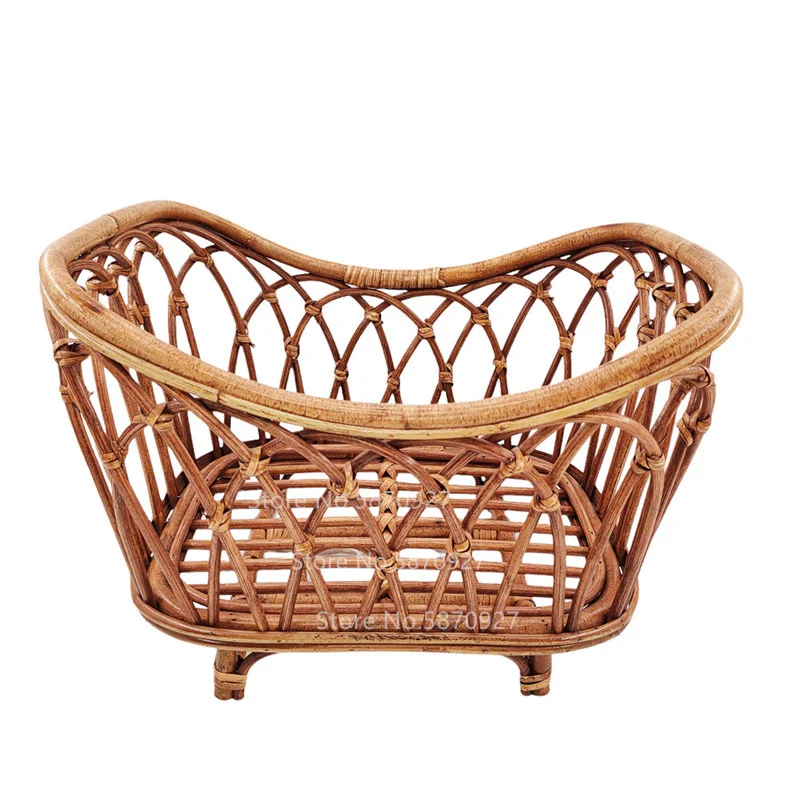 Panier en rotin et bambou pour bébé accessoire de rangement et décoration idéal pour la photographie de nouvea