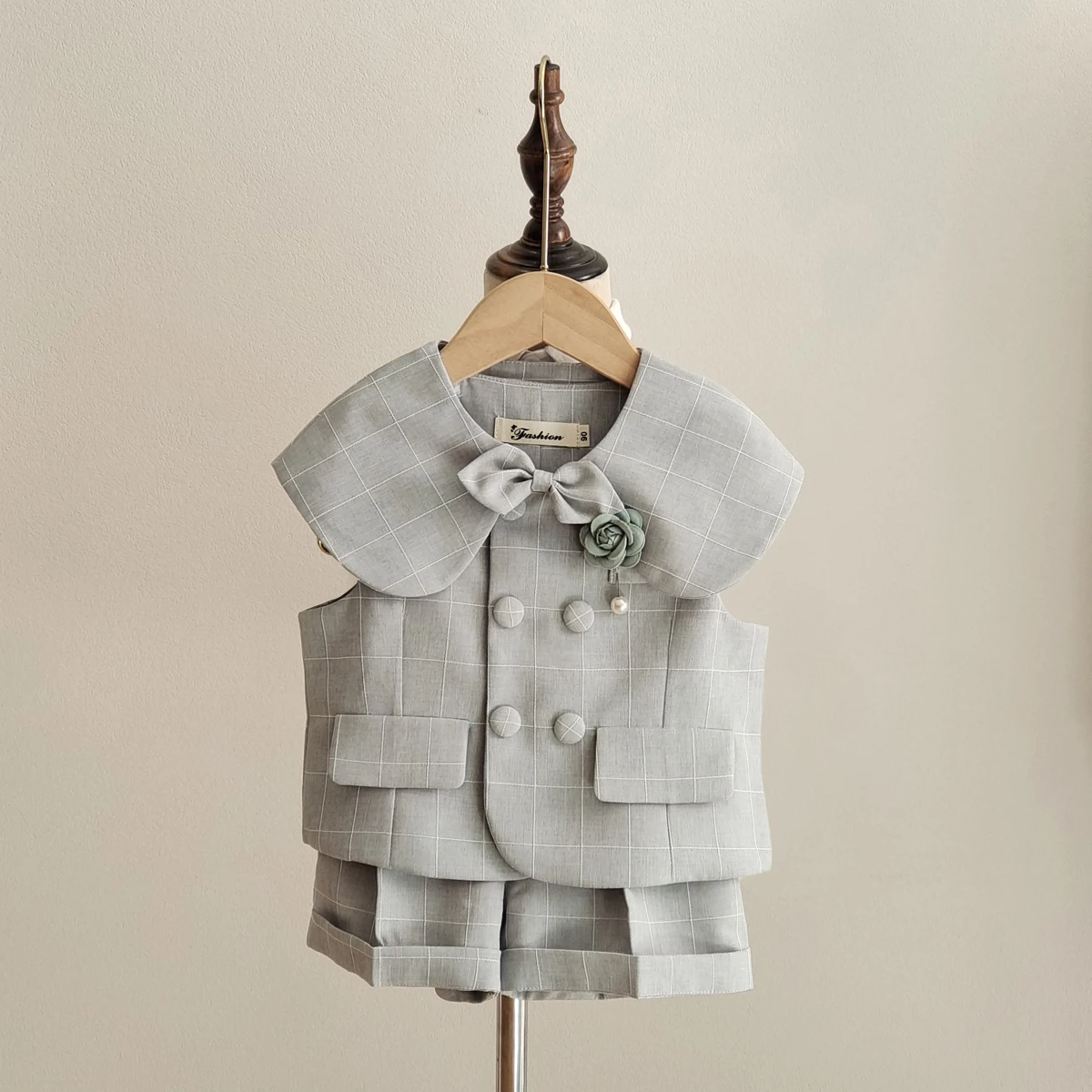 Costume bébé garçon en coton veste et short assortis tenue festive