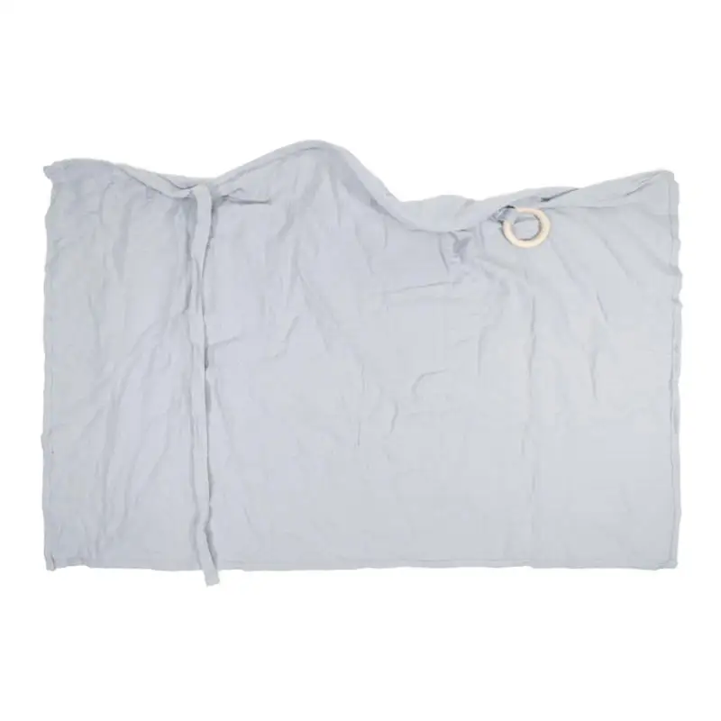 Couverture d'allaitement coton maternité couverture de portage bébé design minimaliste couleur gris bleu usage