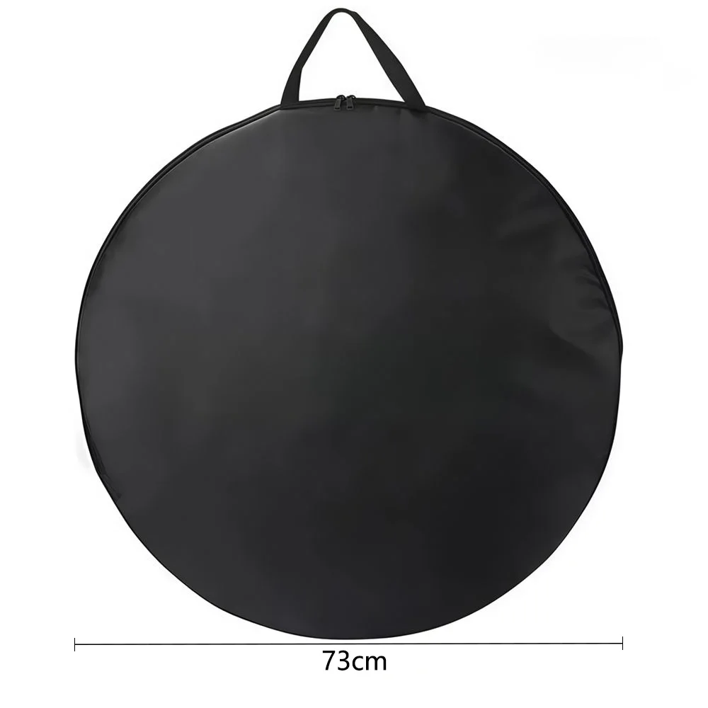 Sac de transport roue de vélo circulaire portable sac fourretout étanche nylon noir 73cm diamètre sac de roue 