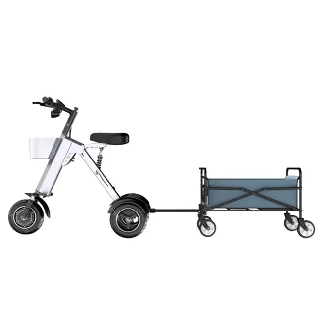 Scooter électrique pliable à 3 roues avec remorque mobilité urbaine